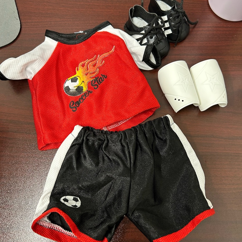 Soccer Star Outfit with Shoes and Shin Guards